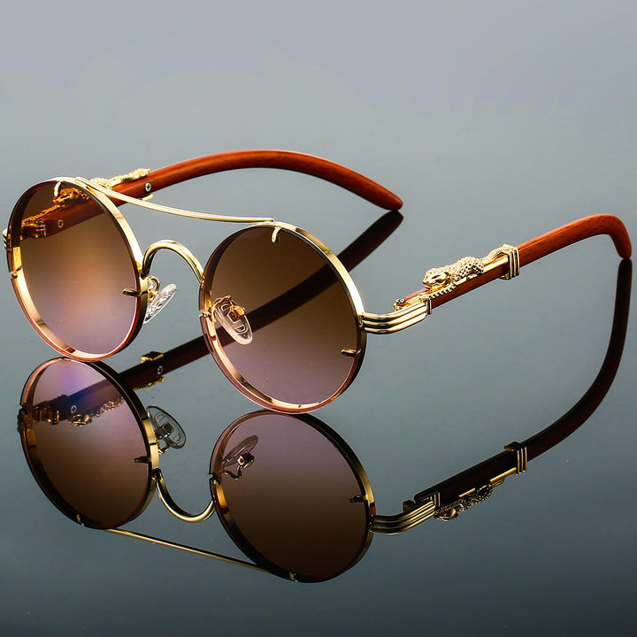 Aliams | Ovale Retro Sonnenbrille Aus Metall