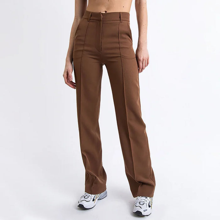 Liza™ Anzughose mit hoher Taille und Strohfalten