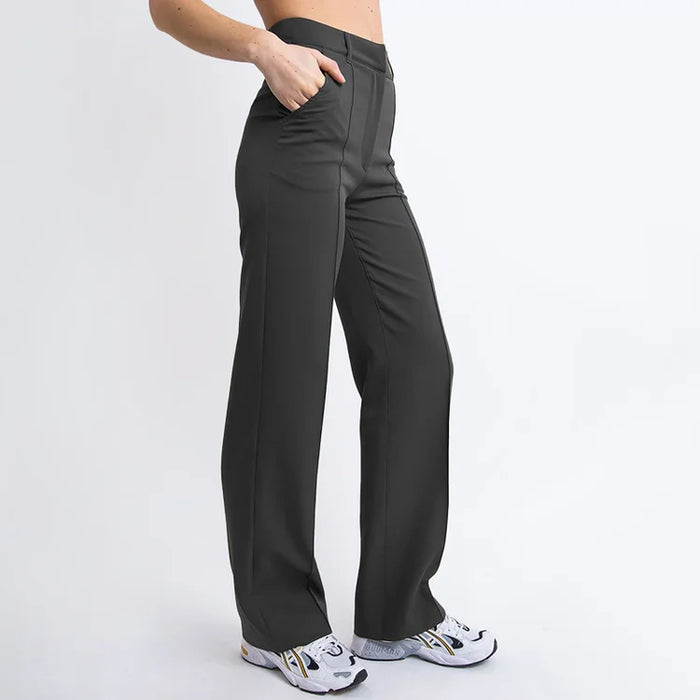 Liza™ Anzughose mit hoher Taille und Strohfalten
