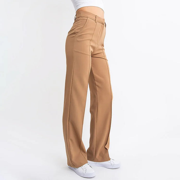 Liza™ Anzughose mit hoher Taille und Strohfalten