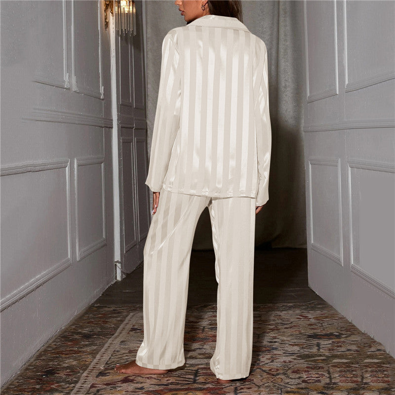 Satin Pyjama Set mit langen Ärmeln für Frauen