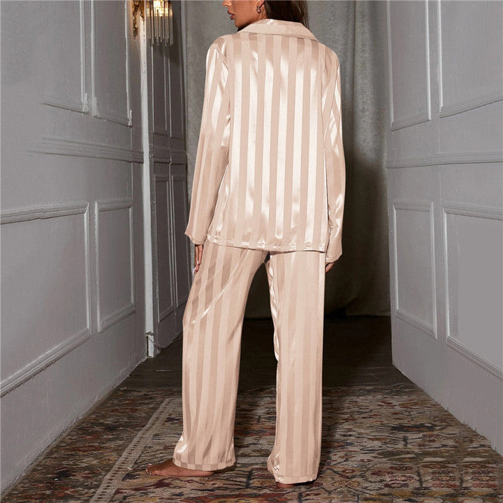 Satin Pyjama Set mit langen Ärmeln für Frauen