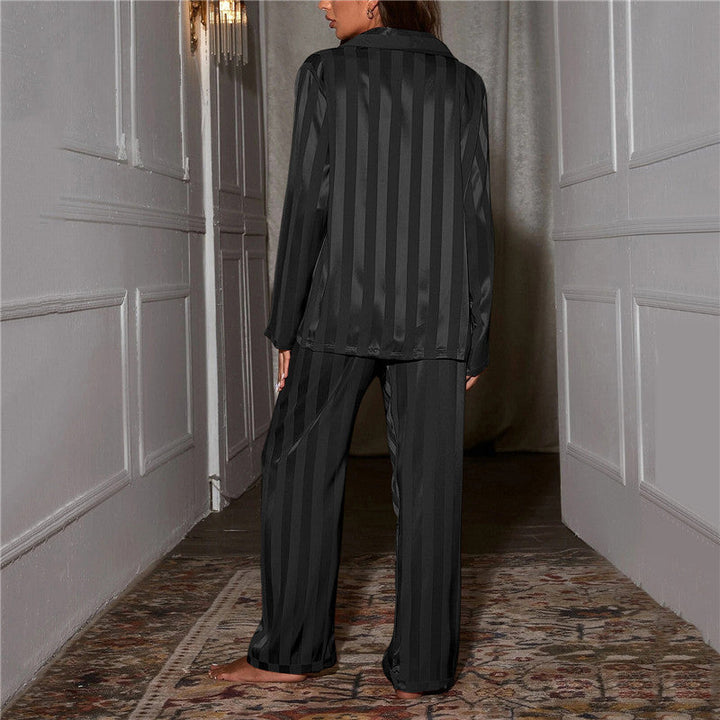Satin Pyjama Set mit langen Ärmeln für Frauen