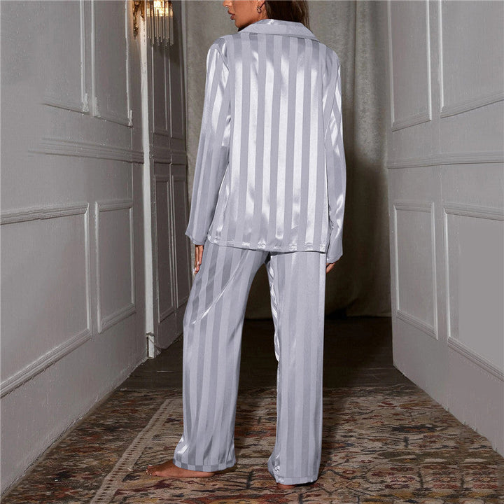 Satin Pyjama Set mit langen Ärmeln für Frauen