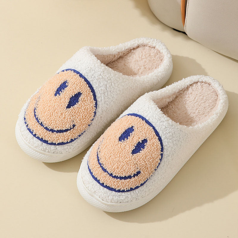 Aliams | Großes Smiley-Muster Pelzpantoffel