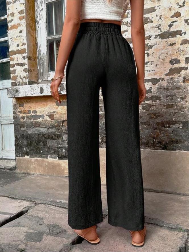 Elastische Hose Mit Hoher Taille