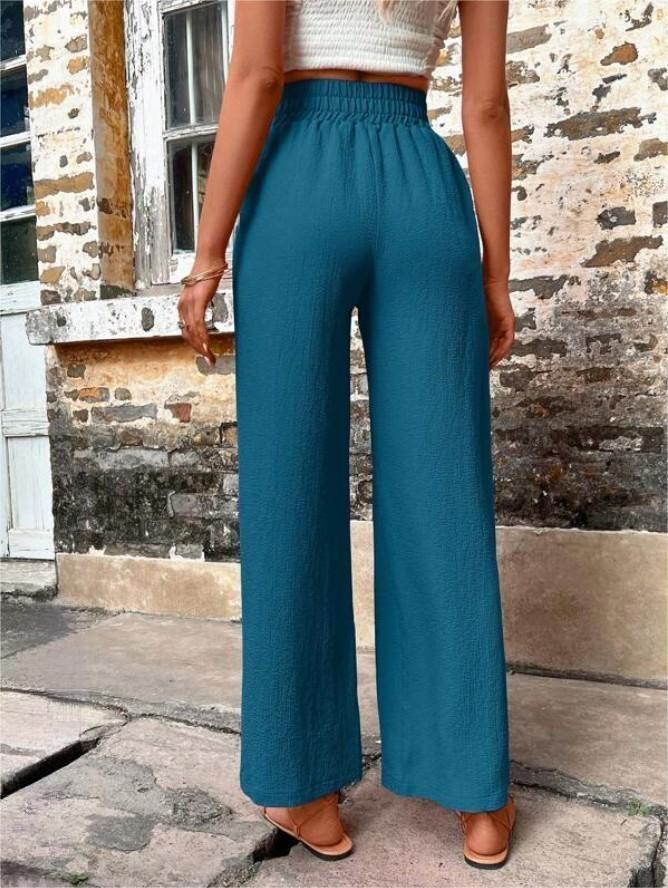 Elastische Hose Mit Hoher Taille