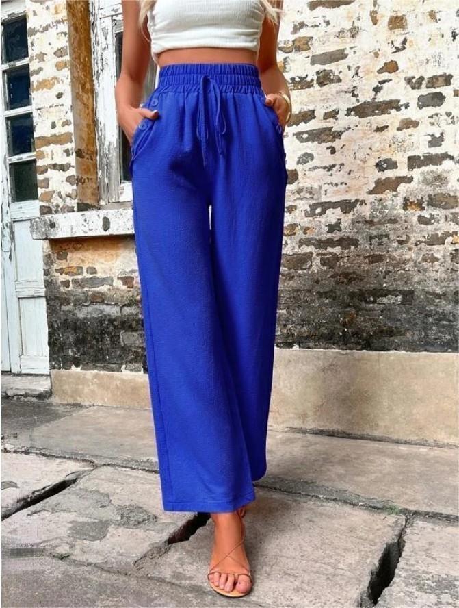 Elastische Hose Mit Hoher Taille