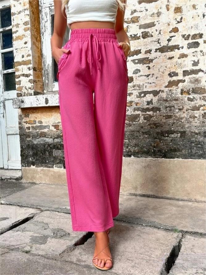 Elastische Hose Mit Hoher Taille