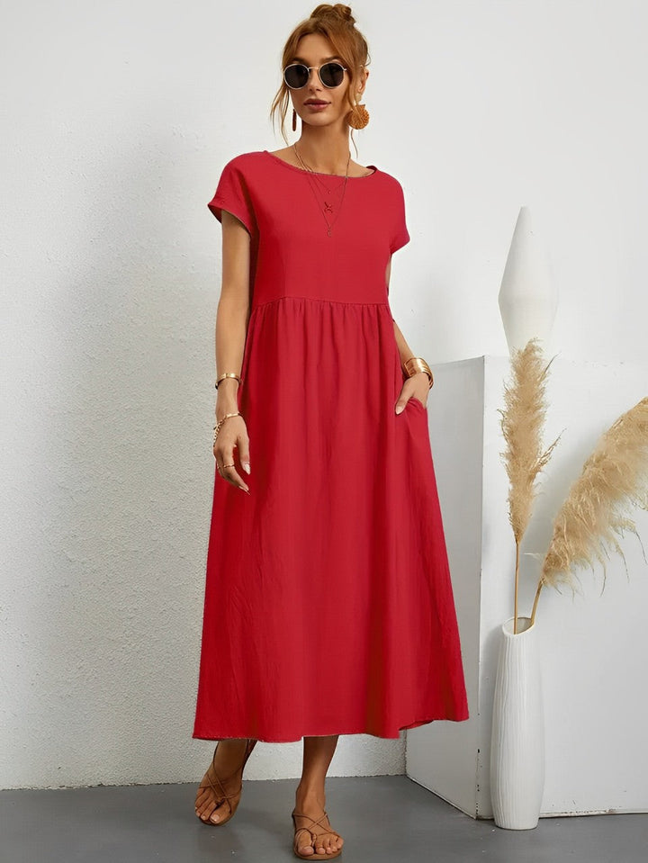 Aliams | Atemberaubendes Baumwoll-Sommerkleid mit Bequemem Schnitt für Warmes Wetter