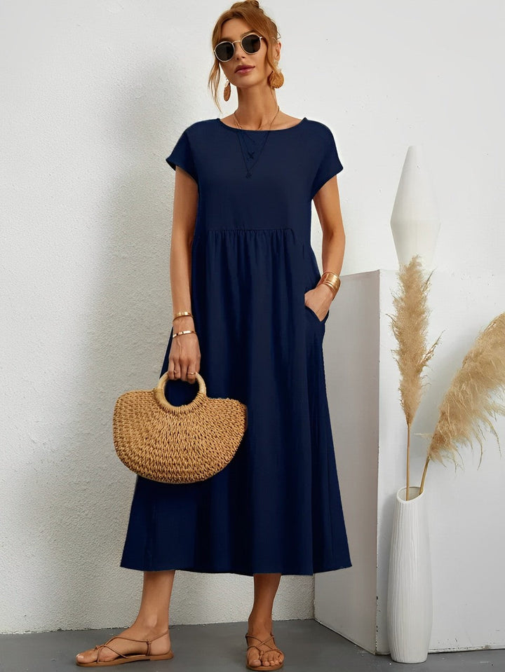 Aliams | Atemberaubendes Baumwoll-Sommerkleid mit Bequemem Schnitt für Warmes Wetter
