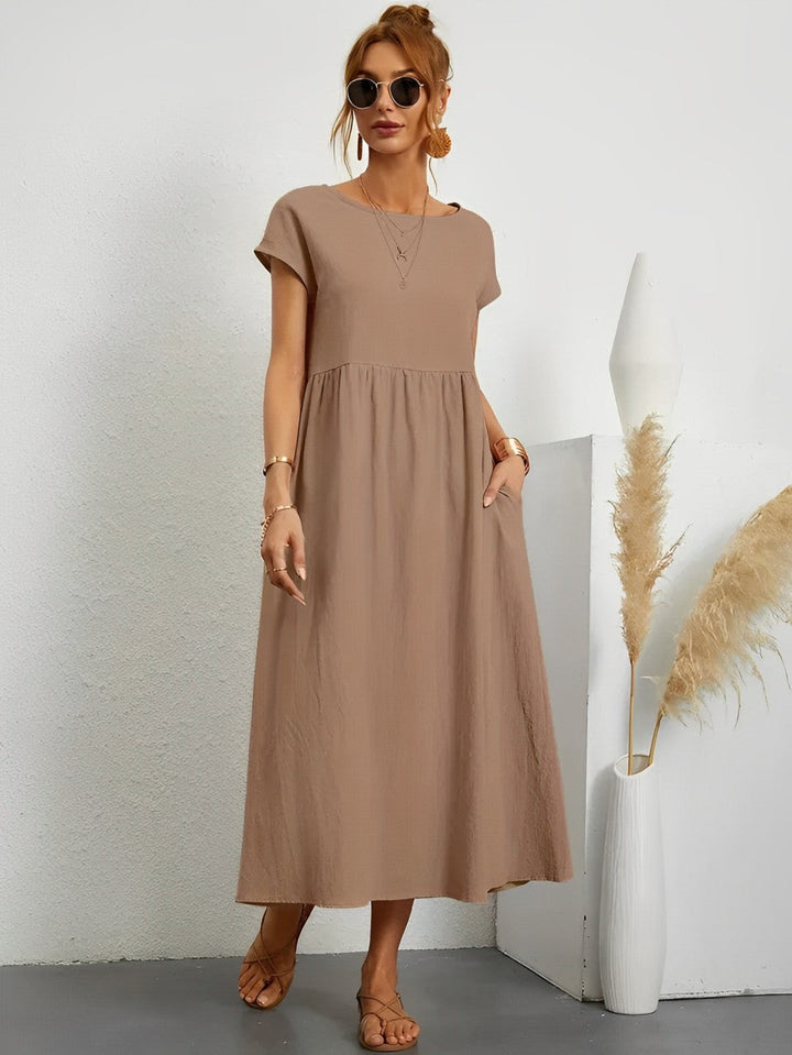 Aliams | Atemberaubendes Baumwoll-Sommerkleid mit Bequemem Schnitt für Warmes Wetter