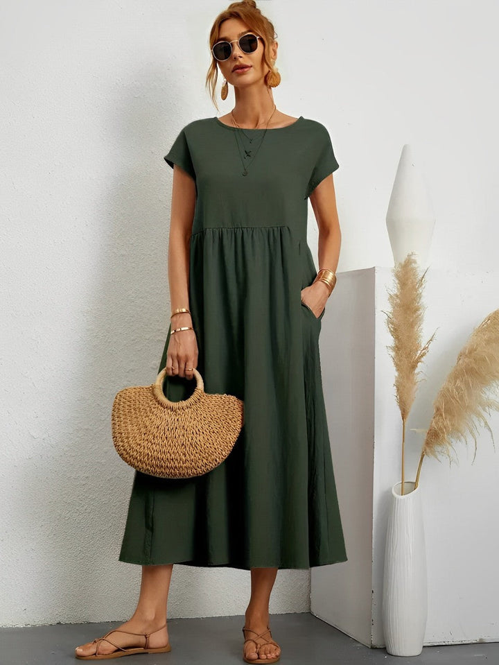 Aliams | Atemberaubendes Baumwoll-Sommerkleid mit Bequemem Schnitt für Warmes Wetter