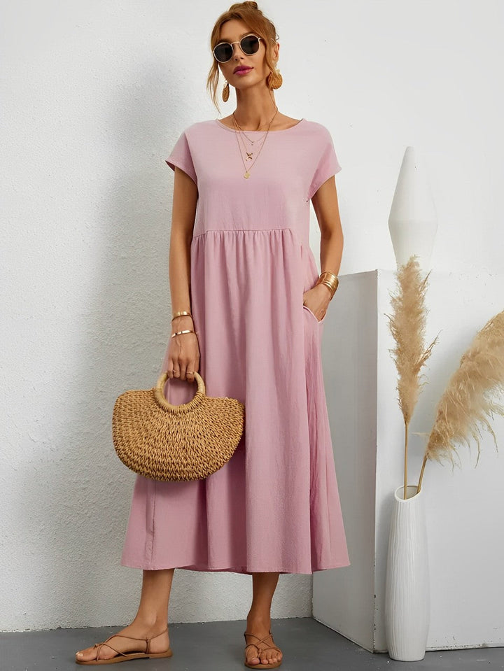 Aliams | Atemberaubendes Baumwoll-Sommerkleid mit Bequemem Schnitt für Warmes Wetter