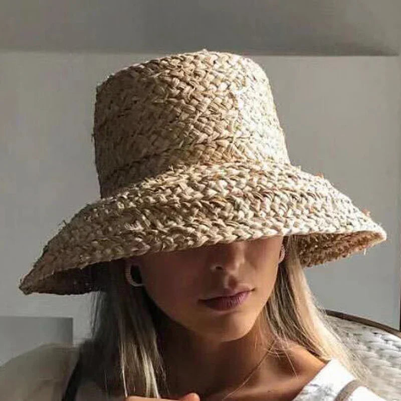 Aliams | Damen-Strandhut Aus Raffiabast mit Breiter Krempe