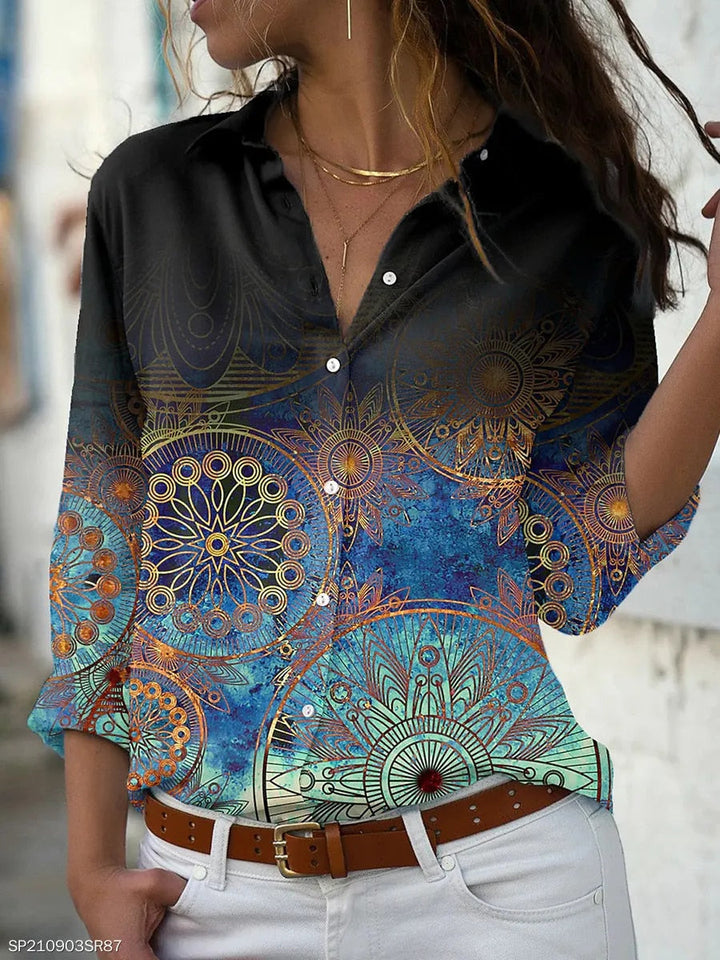 Herbstliche Bluse Mit Blumenmuster