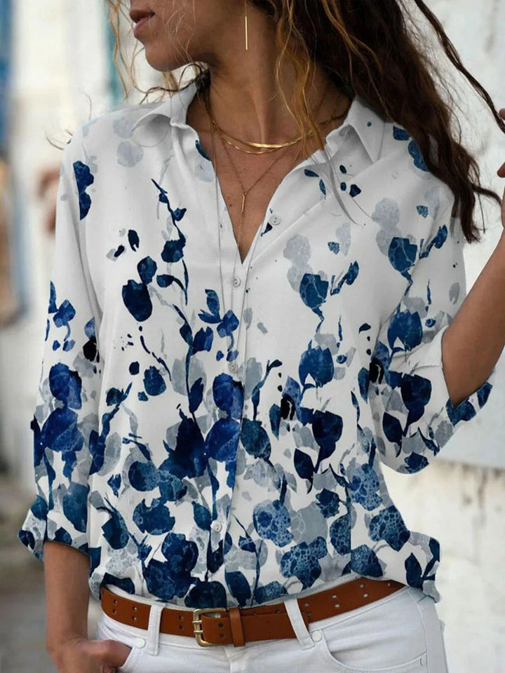 Herbstliche Bluse Mit Blumenmuster