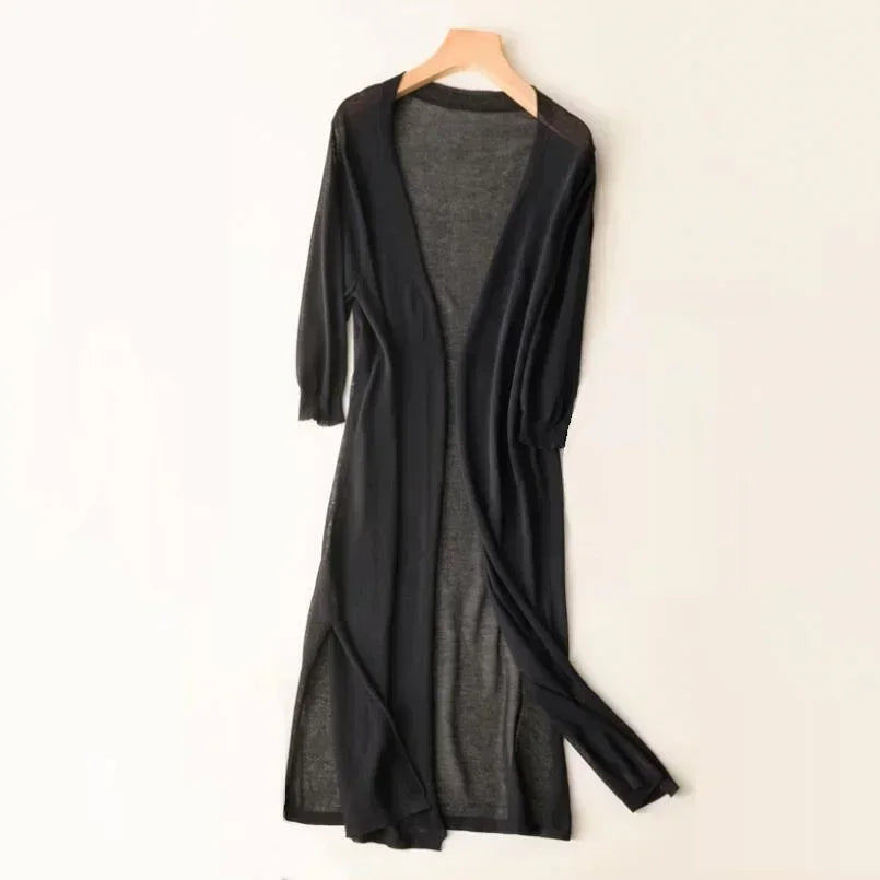 Leichter Langer Cardigan Für Damen