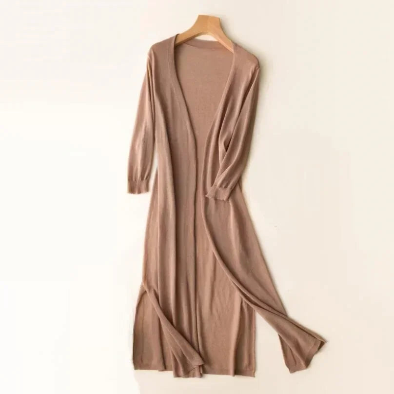 Leichter Langer Cardigan Für Damen