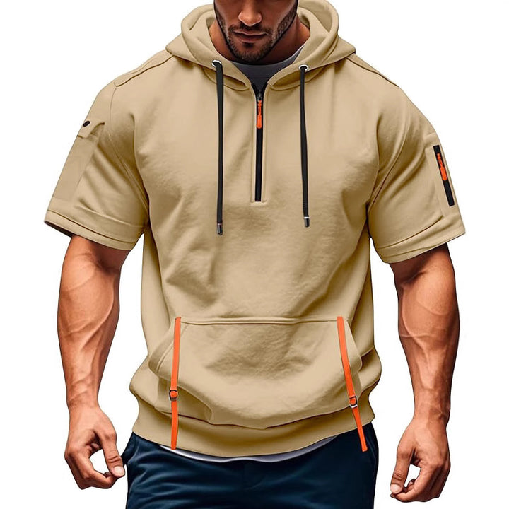 Herren Freizeit Hoodie mit modernen Reißverschlusstaschen Aliams