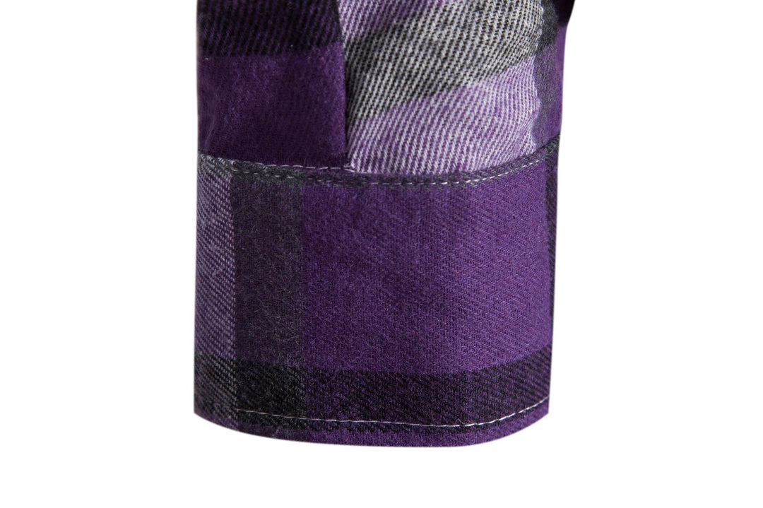 Herren Flanellhemd mit Kapuze und modernem Karomuster Aliams