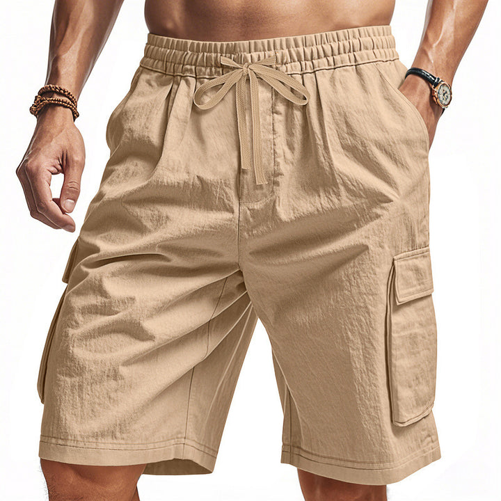 Herren Cargo-Shorts mit elastischem Bund und vielseitigen Taschen Aliams