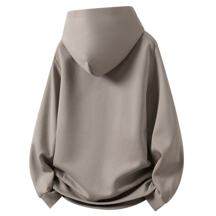 Herren Kapuzenpullover mit Knopfleiste und Kängurutasche Aliams