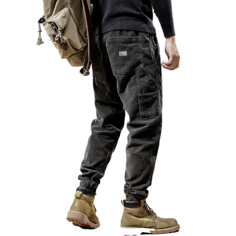 Herren Cordhosen mit praktischen Taschen und elastischem Bund Aliams