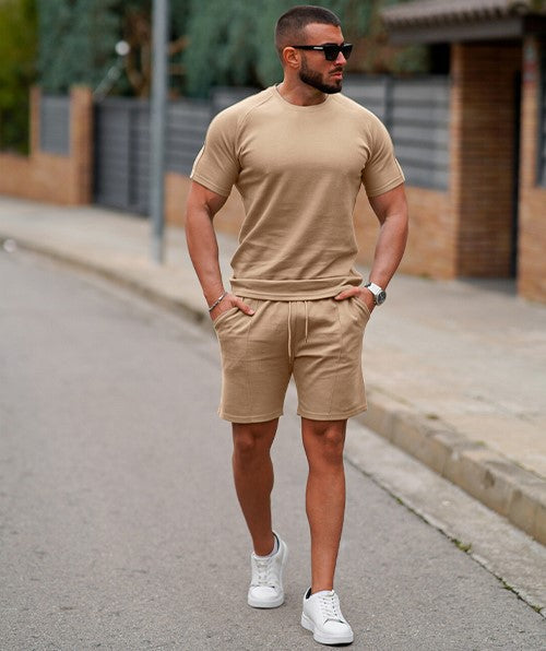 Herren Sportliches Kurzarmset mit bequemen Shorts Aliams