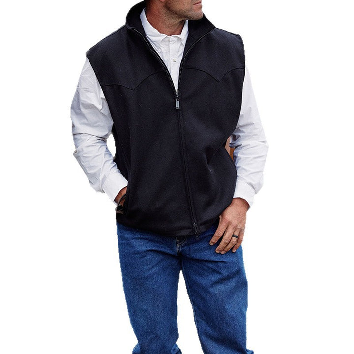 Herren Fleece-Weste mit praktischem Reißverschluss und seitlichen Taschen Aliams