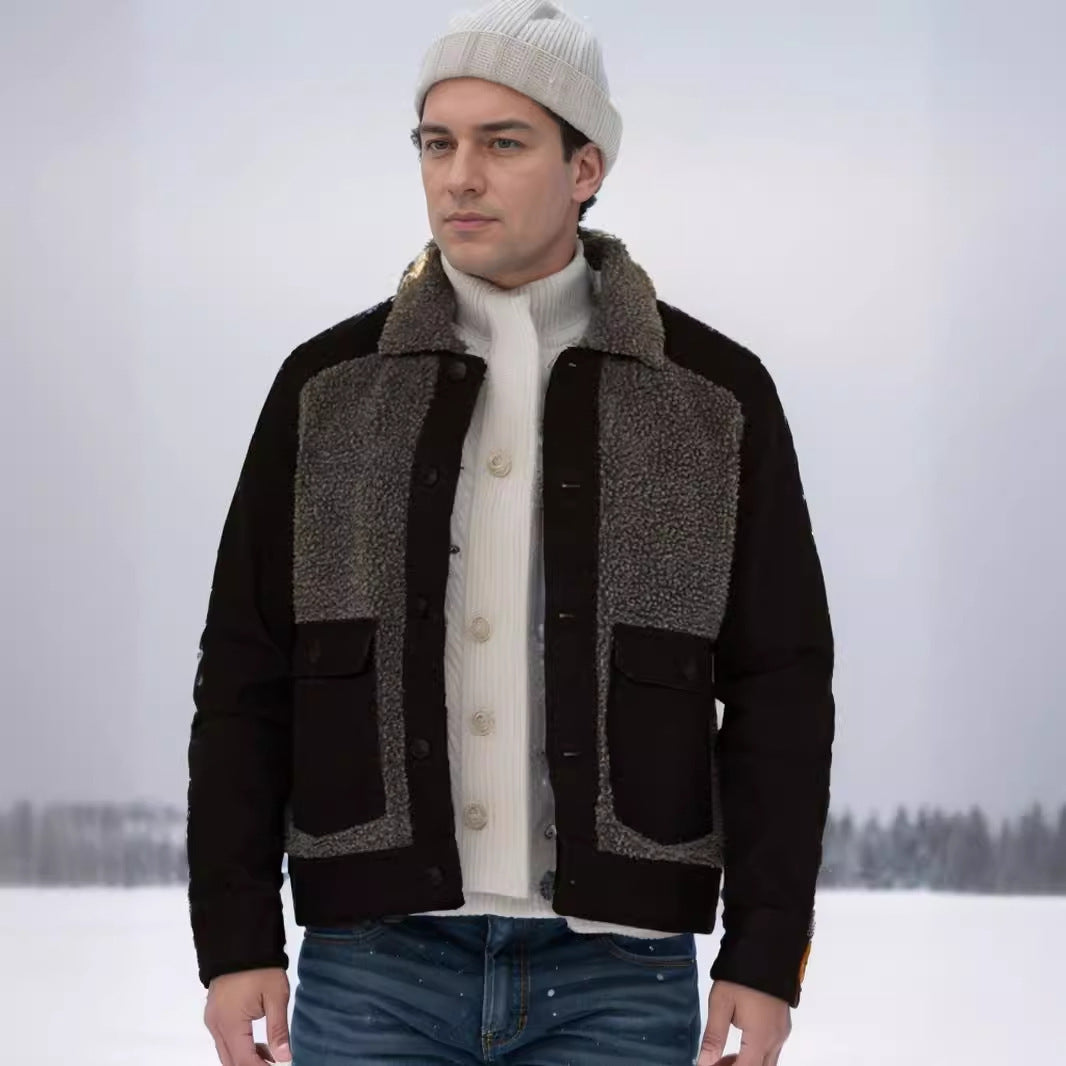 Herren Übergangsjacke mit weich gefütterter Innenseite und praktischen Taschen Aliams