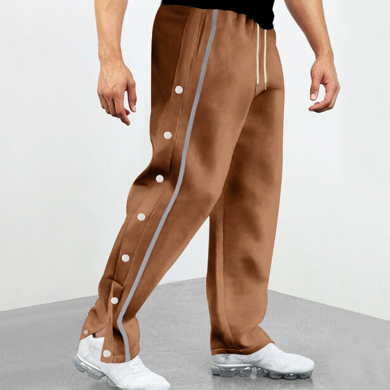 Herren Sportliche Jogginghose mit Druckknopf-Detail Aliams