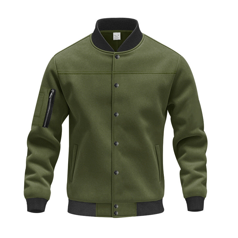 Herren stylische Collegejacke mit praktischen Taschen Aliams