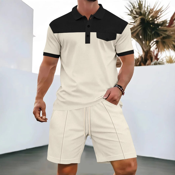 Herren sportliches Poloshirt mit kombiniertem Shorts-Design und atmungsaktiven Eigenschaften Aliams
