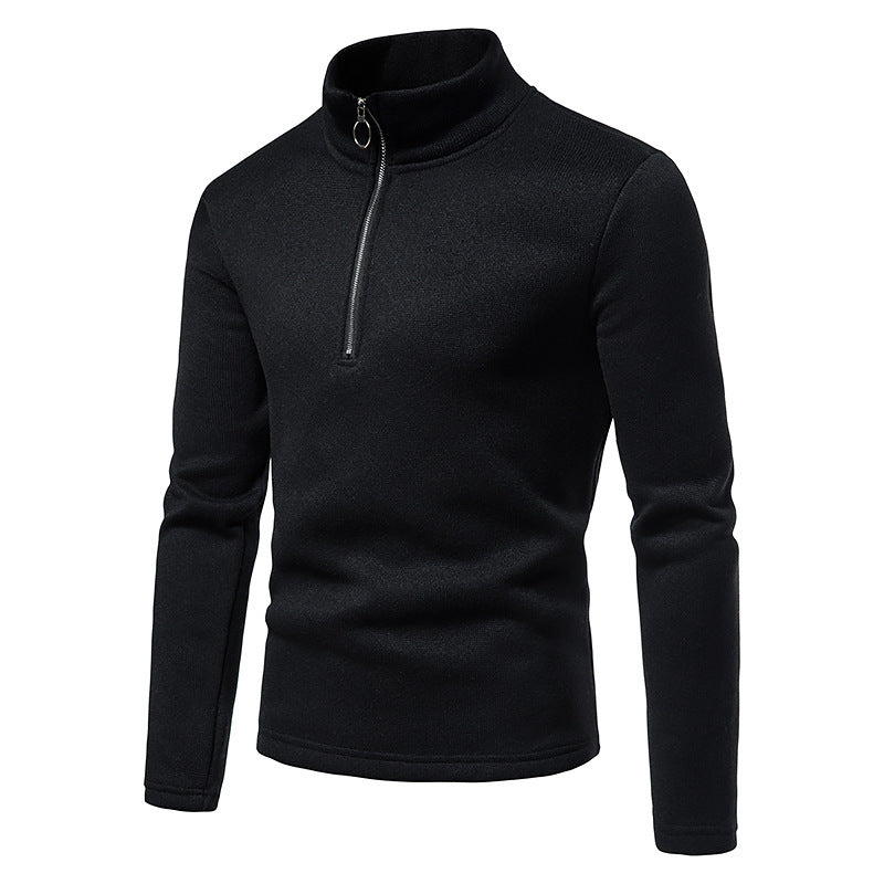 Herren Pullover mit Stehkragen und Reißverschluss Aliams