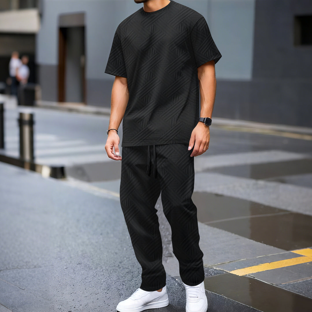 Herren Sportliches Freizeit-Set mit modernem Strukturdesign Aliams