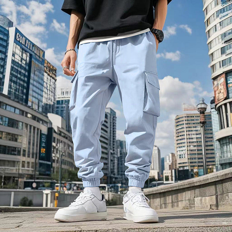 Herren Cargo-Hose mit praktischen Seitentaschen und elastischem Bund Aliams