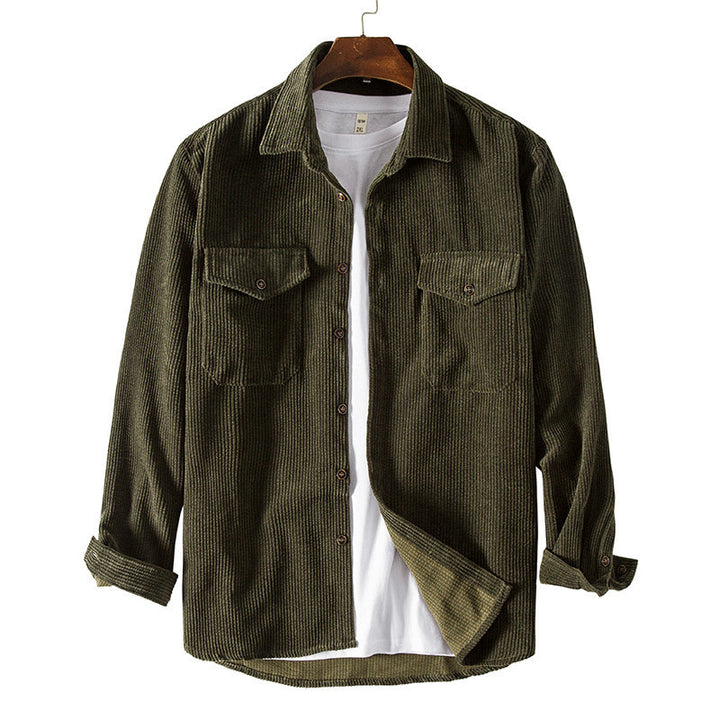 Herren Karierte Overshirt aus hochwertigem Baumwollmischung mit Brusttaschen Aliams