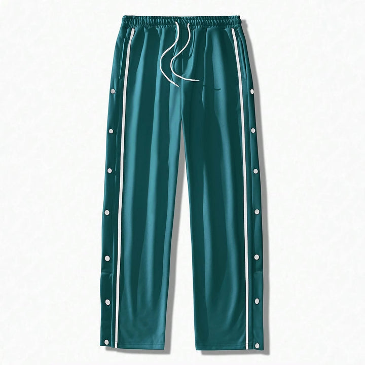 Herren Sportliche Freizeithose mit Knopf-Details Aliams