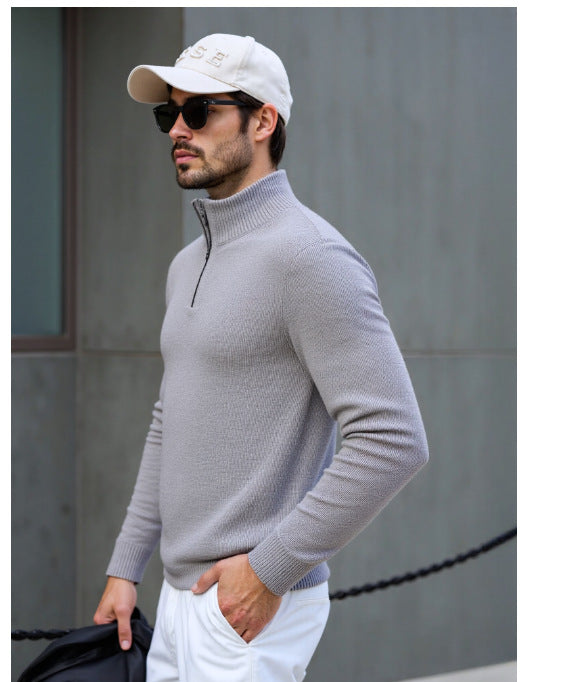Herren Rollkragenpullover mit modernem Strukturdesign Aliams