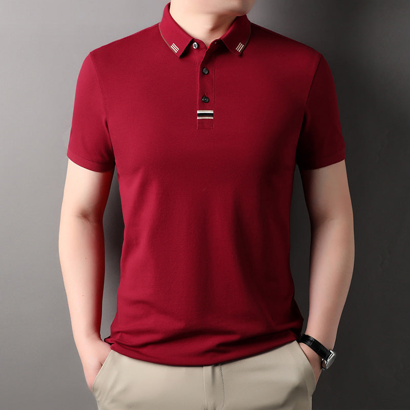 Herren Poloshirt mit strukturierter Piqué-Oberfläche und eleganten Kontrastdetails Aliams