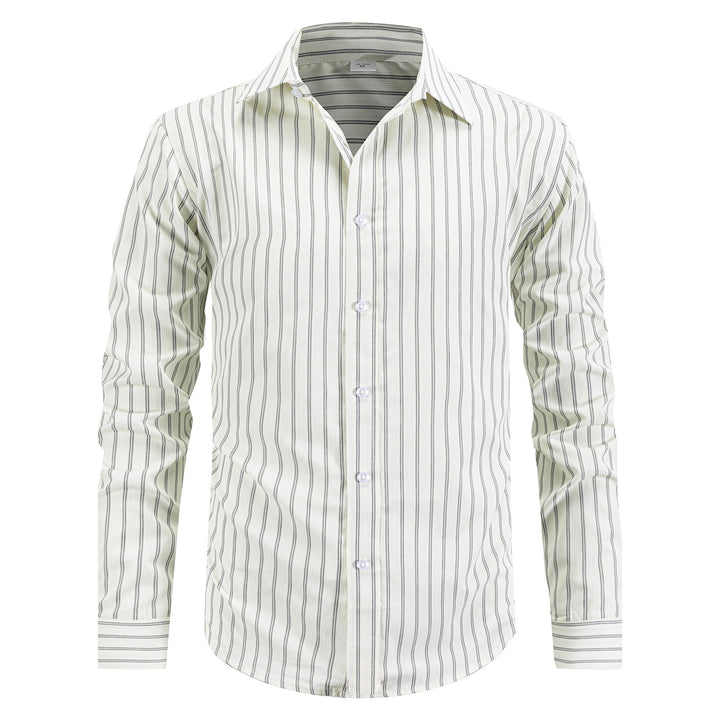 Herren klassisches, gestreiftes Baumwollhemd Aliams
