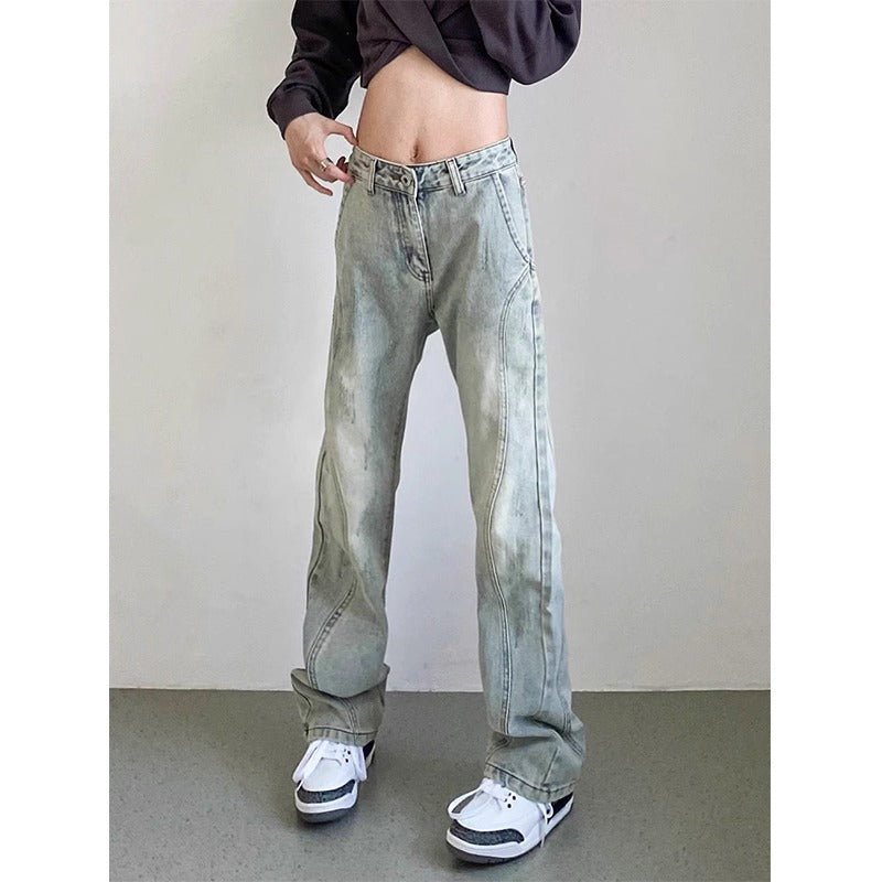 Herren weite Denim-Jeans mit modischem Used-Look Aliams