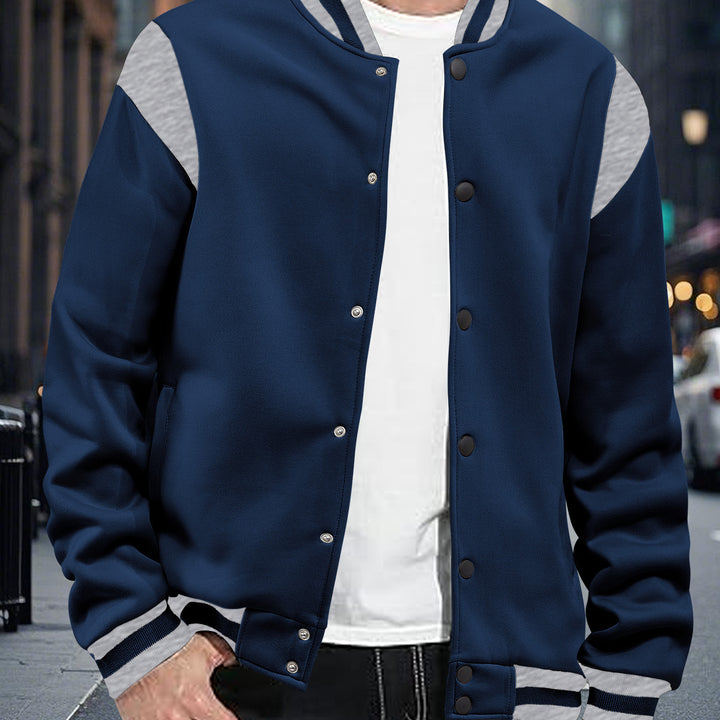 Herren Baseballjacke mit kontrastierenden Ärmeln Aliams