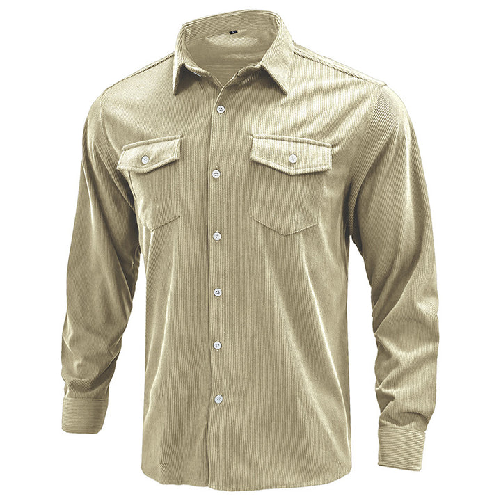 Herren Kordhemd mit zwei Brusttaschen Aliams