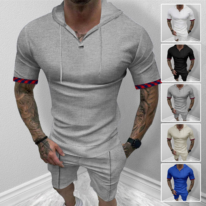 Herren Sportliches Kurzarm-Hoodie von Aliams