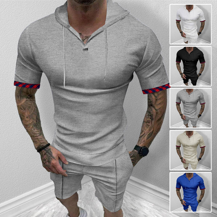 Herren Sportliches Kurzarm-Hoodie von Aliams