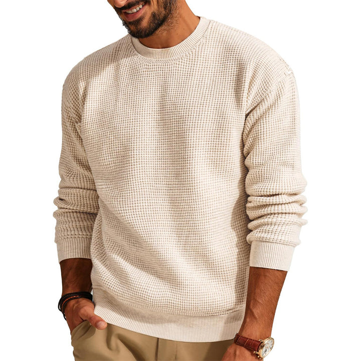 Herren Strukturierter Sweatshirt mit Rundhalsausschnitt Aliams