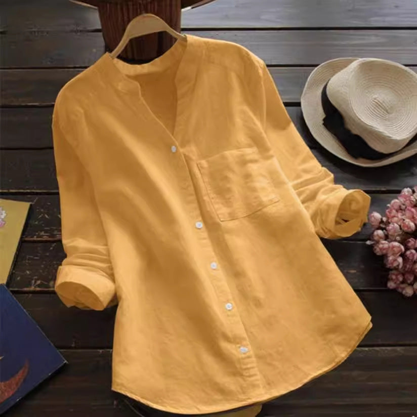 Damen Bluse mit eleganter Knopfleiste und moderner Passform Aliams