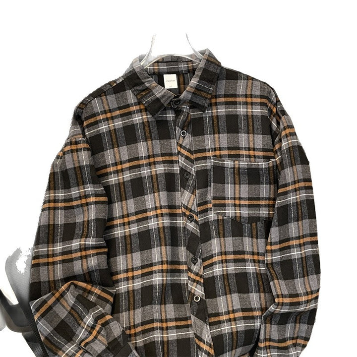 Herren kariertes Hemd mit bequemer Passform und Brusttasche Aliams